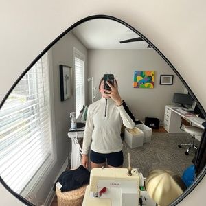 ORAGE white half zip polar light fleece